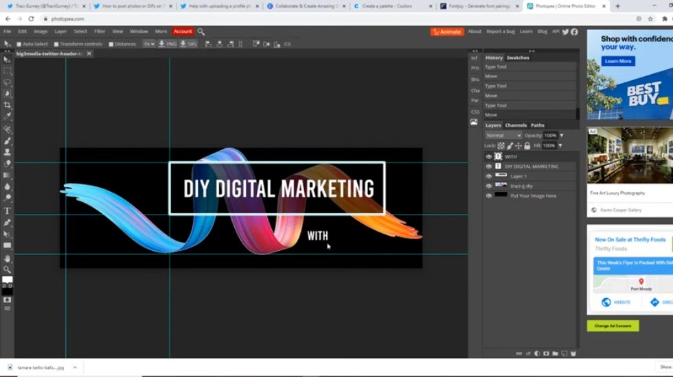 photopea add image add