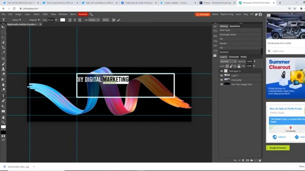 photopea add image layer add