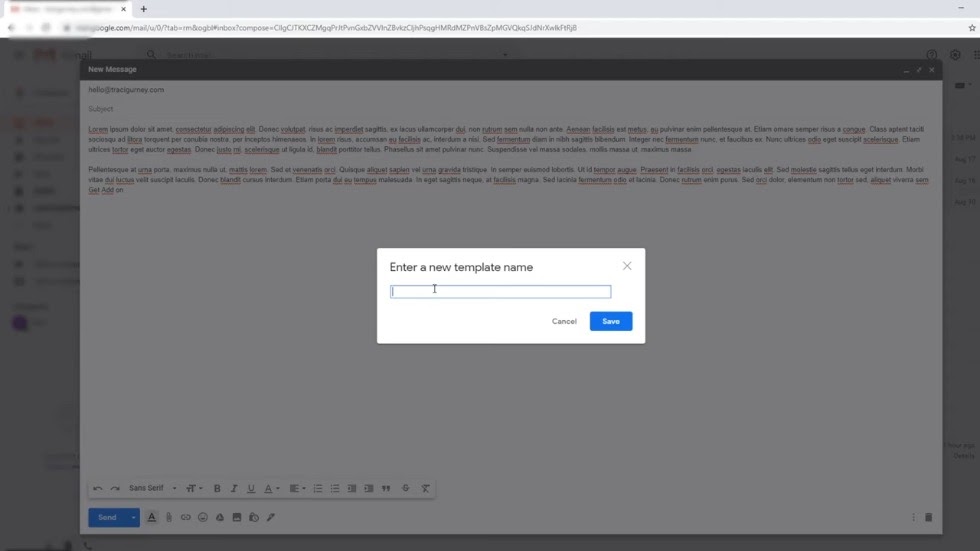google email template