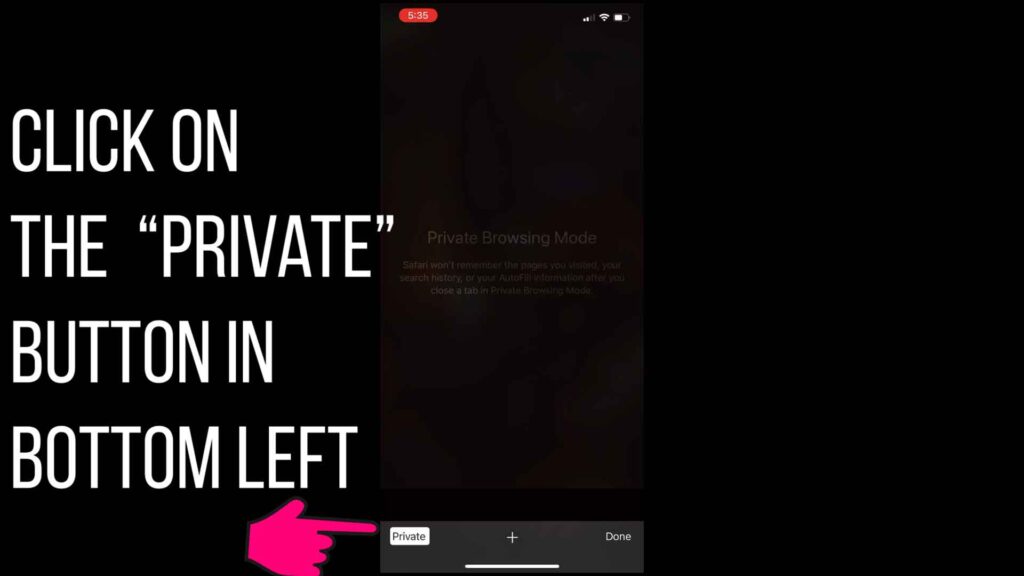 Incognito Mode on Iphone